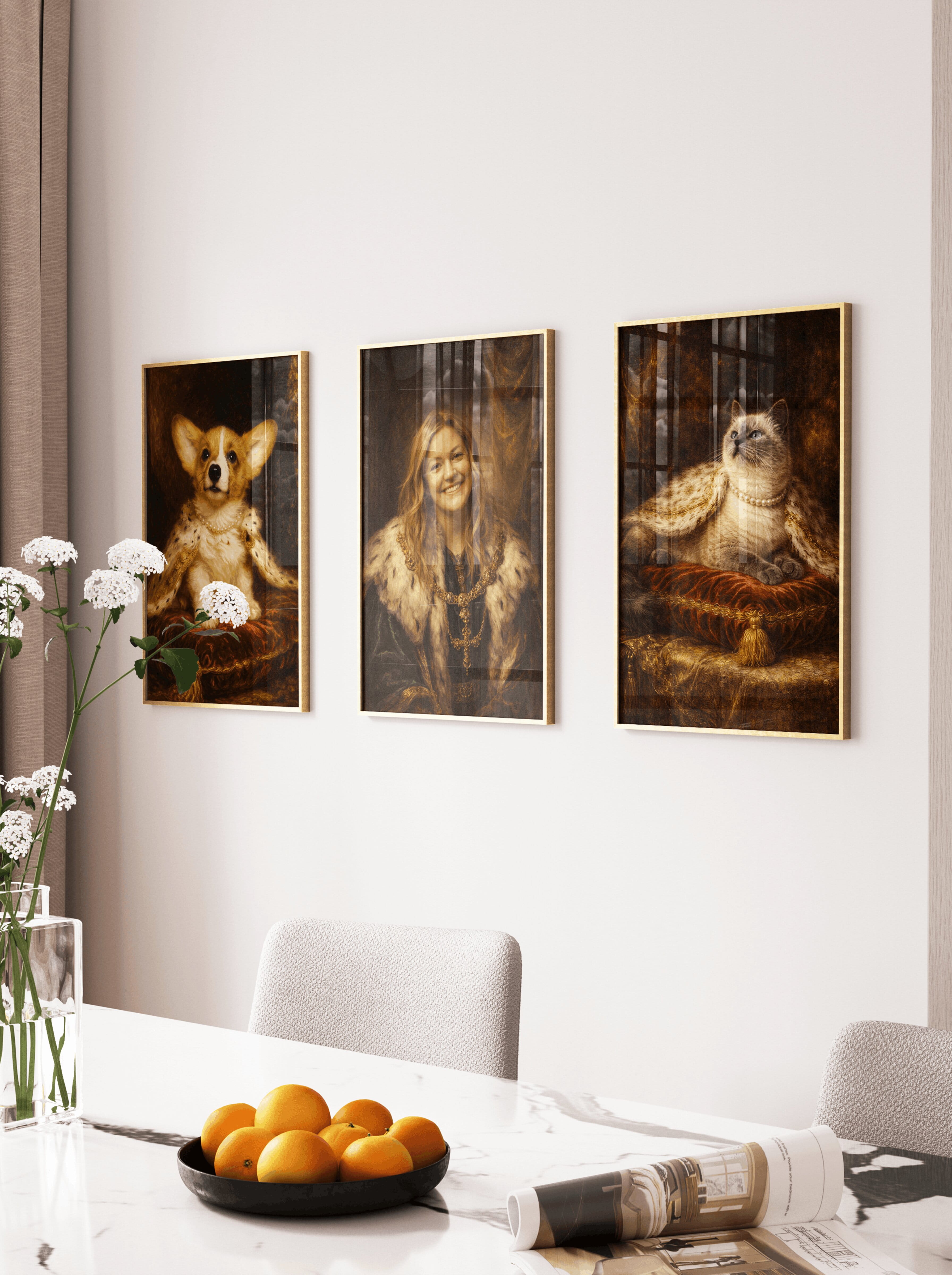 Royal pets gallery wall