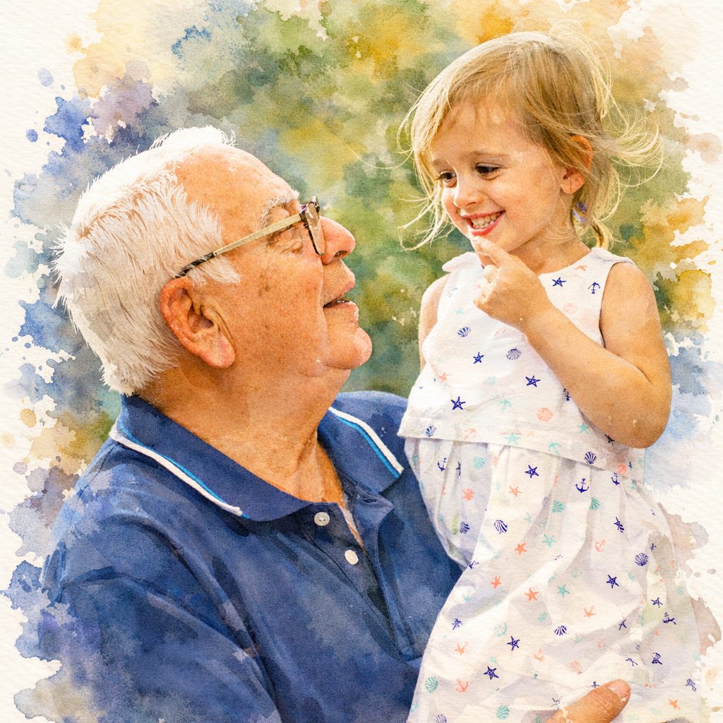 Watercolor portrait example